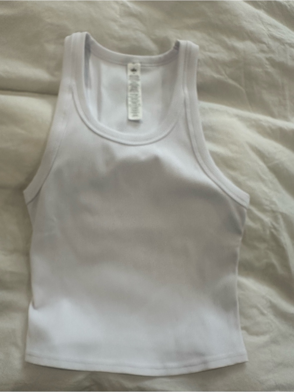 ALO Yoga Women's White Ribbed Tank